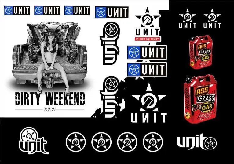 Наклейки Unit Riders A3 винил #17